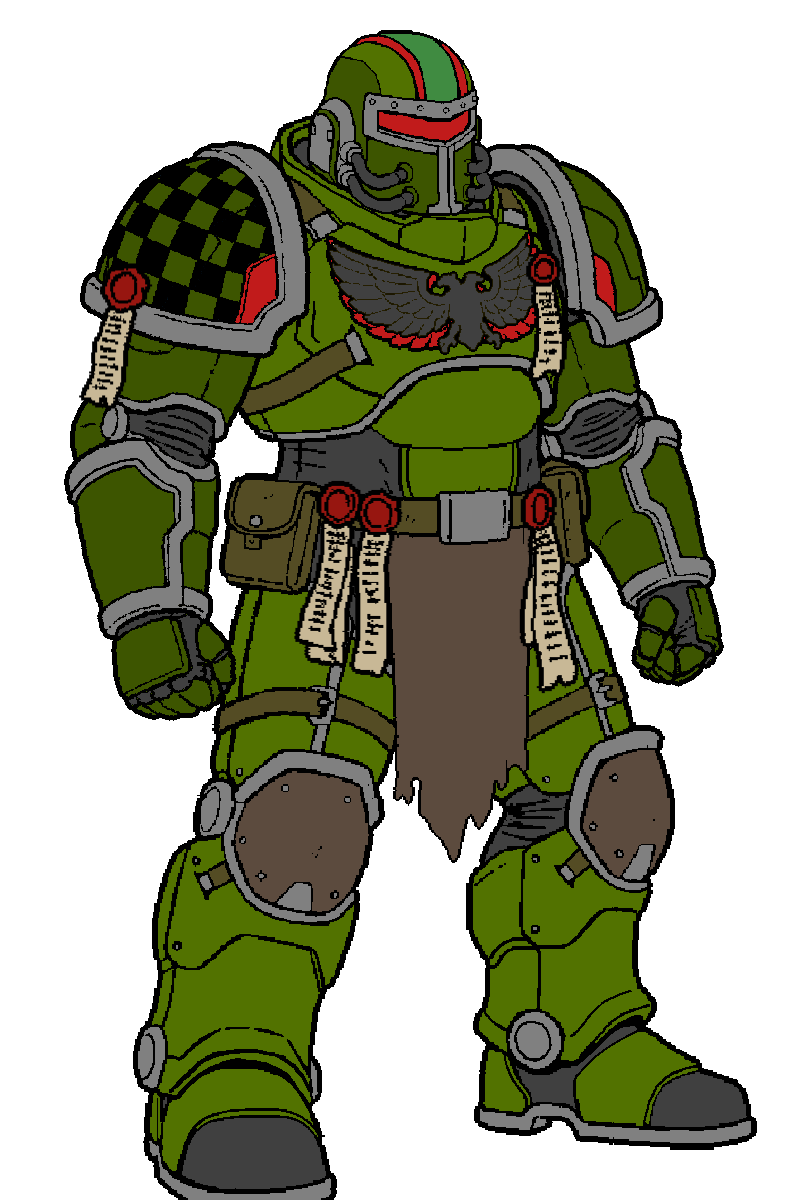 Warhammer in the house! made with Legally distinct space soldier