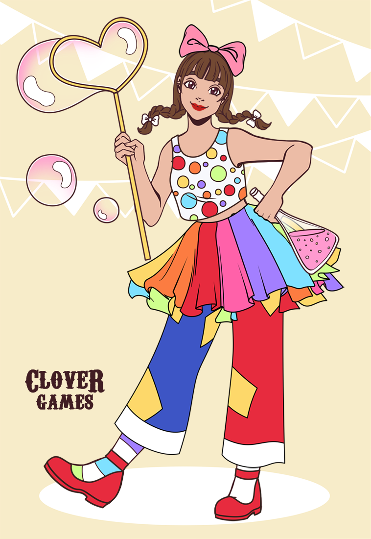 Rain made with Quedé Clown Creator