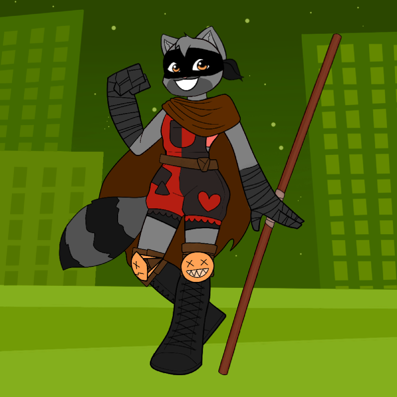 Raccoon Thief made with Mutant Teen Turtle Creator