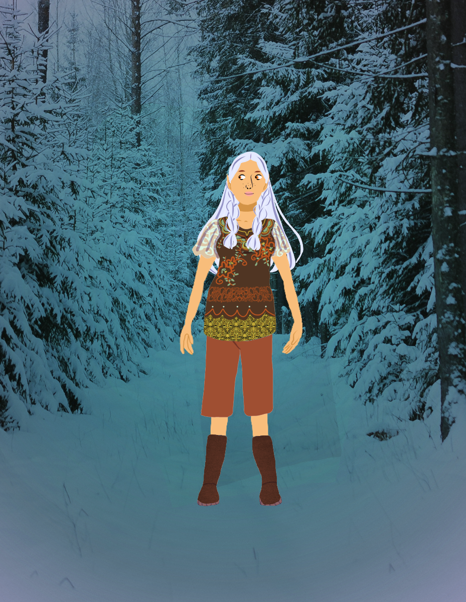Elven Woodswoman made with Secret Fantasy Hero Creator (BETA)