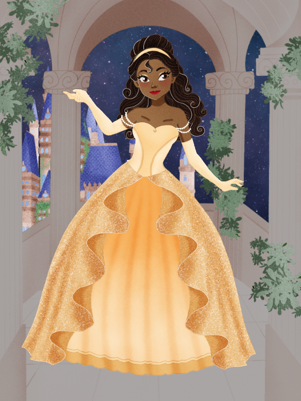 Princess Belle made with Barb's Movie Wardrobe