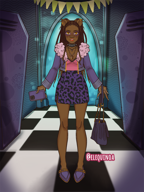Clawdeen Wolf G1 redesign made with Supernatural Student