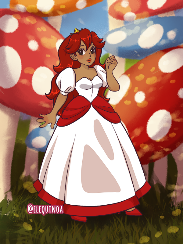 Princess (Peach) Toadstool NES Sprite made with Kartoon Princess
