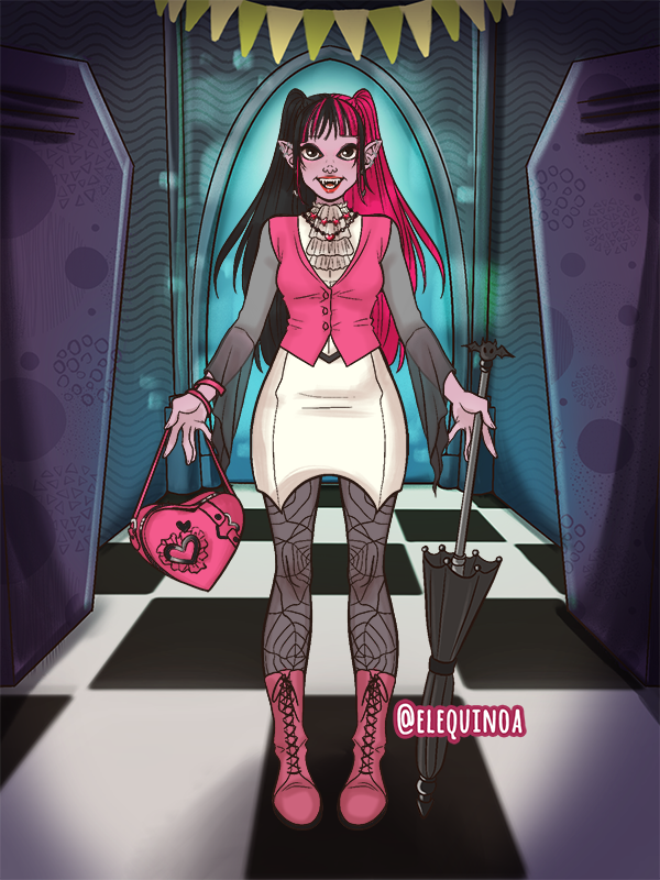 Draculaura G1 redesign made with Supernatural Student