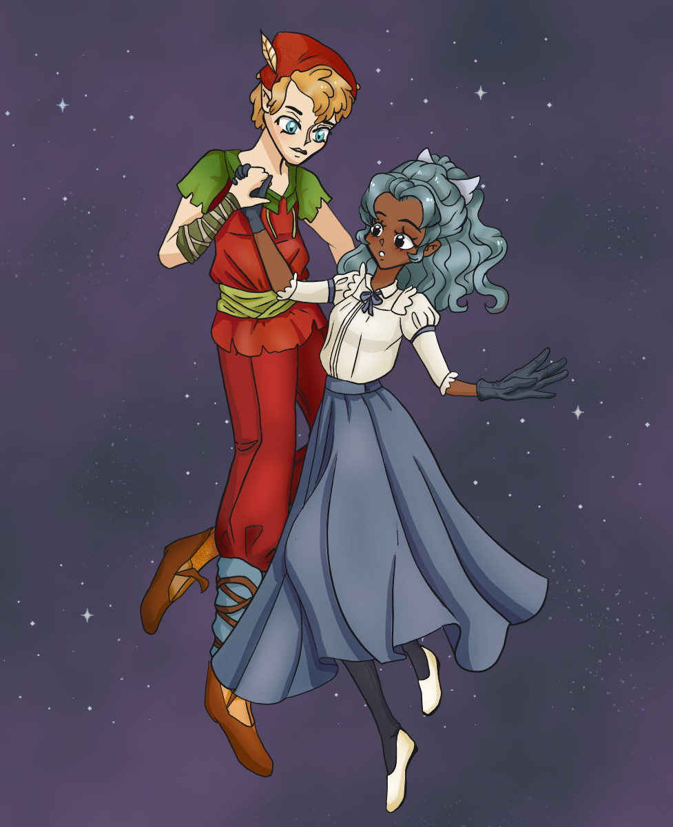 "Peter Pan" and "Wendy" made with Neverland Fashion (WIP)