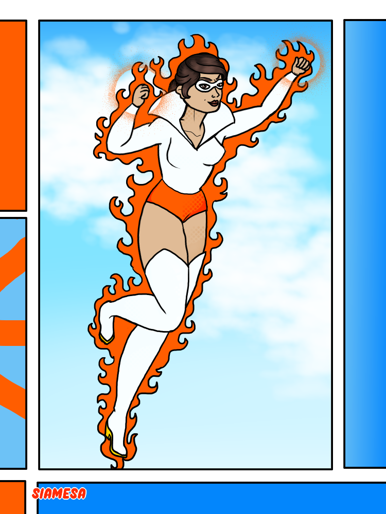 Aries made with Vintage Superheroine